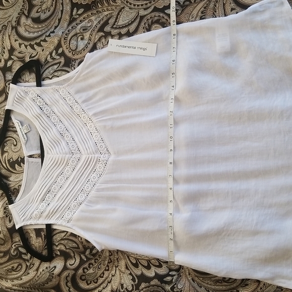 Fundamental Things sleeveless top blouse size S color white - Picture 12 of 14